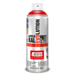 Spray Vopsea acrilica rosu trafic, interior / exterior, ral 3020, 400 ml, Pintyplus