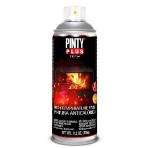 Spray vopsea argintiu 600°C Pintyplus Tech 400 ml, pentru temperaturi inalte