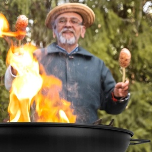 Vatra pentru foc metalica 60cm pentru terasa , cu picioare incluse - Img 13