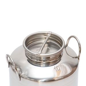 Butoi Inox 10 Litri pentru Tuica, Palinca, Ulei, Lapte, set cu Robinet si Suport - Img 11