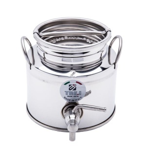 Butoi Inox 2 Litri pentru Tuica, Palinca, Ulei, Lapte, set cu Robinet si Suport - Img 9