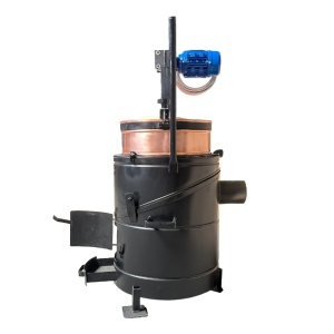 Cazan 60 litri cupru, magiun, zacusca, gem, basculant, cu focar pe lemne și amestecator electric - Img 13