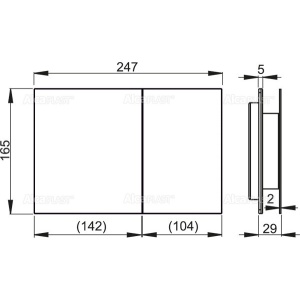 Clapeta de Actionare Alcaplast FLAT-AIR, Aluminiu Anodizat - Img 2