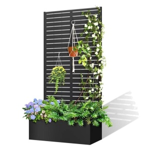 Jardiniera cu Spalier, Delimitare Eleganta pentru Interior si Exterior, 118x40x180cm - Img 1