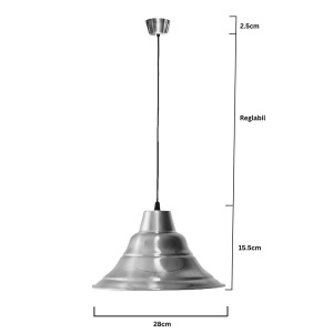Lustra vintage din cupru CS04CO, finisaj mat, diametru 28 cm - Img 2