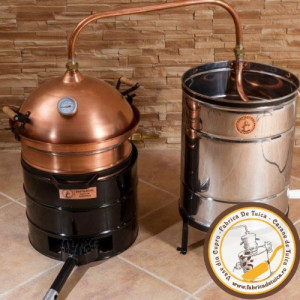 Pachet Promo Cazan 25 litri cu focar pentru arzator + Arzator 30 cm + Razator, tocator de fructe si legume