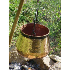 Suport trepied metalic pentru ceaune, 1 m, din oțel cu lanț reglabil - Img 2