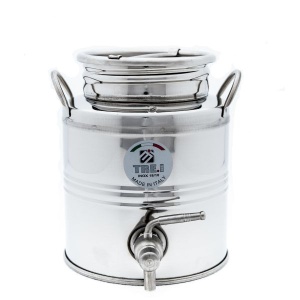 Butoi Inox 3 Litri pentru Tuica, Palinca, Ulei, Lapte, set cu Robinet si Suport - Img 7