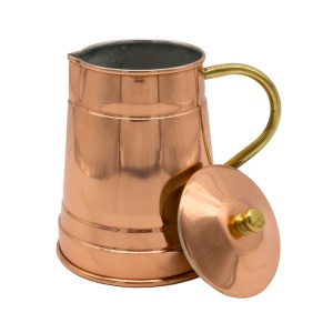 Carafa 1,5 Litri din Cupru cu Capac, Ibric Ceai Cafea Vin Tuica Fiarta - Img 3