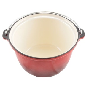 Ceaun fonta emailat 3l rosu, cu toarta, Perfect Home - Img 2