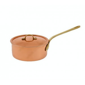 Cratita din Cupru Ø24cm cu Capac si Maner din Bronz Profesionala