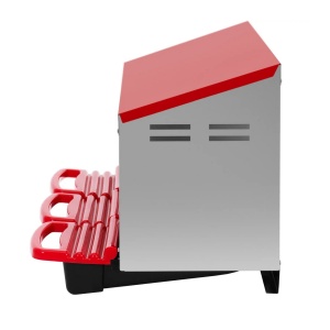 Cuibar pentru gaini, din otel galvanizat – 3 compartimente, cu tavita colectare oua - Img 2