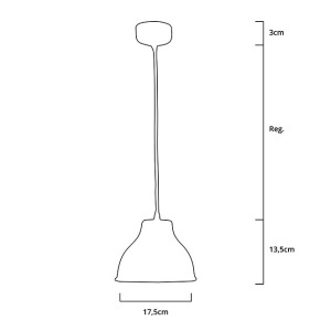 Lustra vintage din cupru CS13CO, finisaj rustic, diametru 17,5 cm - Img 5