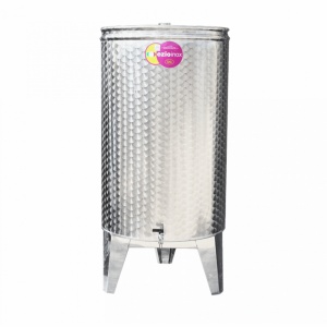 Butoi Cisterna Inox 260L pentru Vin cu Capac Flotant Etansare Parafina