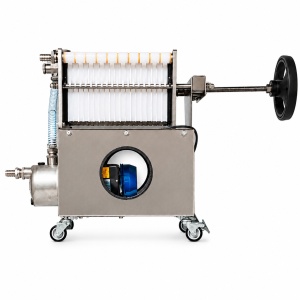 Filtru inox vin cu 20 placi filtrante 20x20 cm, pompa inox si manometru | Grifo FCP20 - Img 4