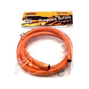Furtun Gaz Butan/Propan 1,5 m cu 2 Coliere de Prindere - Img 2