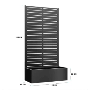 Jardiniera cu Spalier, Delimitare Eleganta pentru Interior si Exterior, 118x40x180cm - Img 4