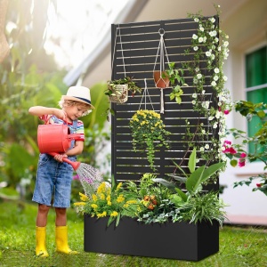 Jardiniera cu Spalier, Delimitare Eleganta pentru Interior si Exterior, 118x40x180cm - Img 9