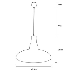 Lustra vintage din cupru CS11CO, finisaj rustic, diametru 48,5 cm - Img 4