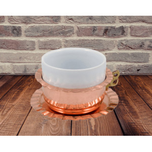 Set 4 Cesti Cafea din Cupru si Portelan 200ml - Img 3