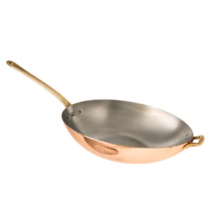 Tigaie Wok din Cupru Pur, 31 cm, Maner din Bronz Masiv, AlmaCozinha - Img 2