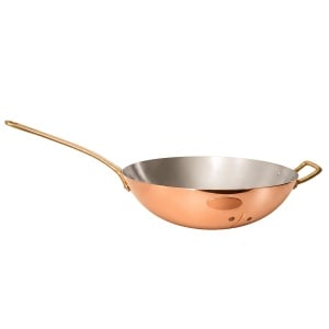 Tigaie Wok din Cupru Pur, 31 cm, Maner din Bronz Masiv, AlmaCozinha - Img 12