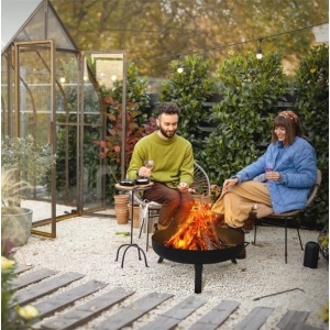 Vatra pentru foc metalica 60cm pentru terasa , cu picioare incluse - Img 14