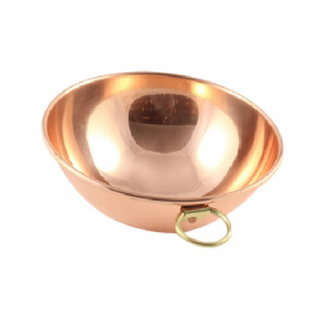 Bol de mixare din cupru Ø24 cm cu toarta din bronz pentru bucătărie