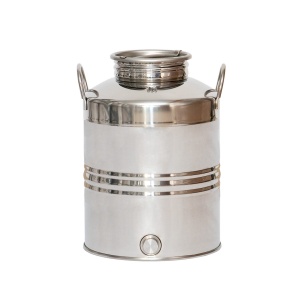 Butoi Inox 10 Litri pentru Tuica, Palinca, Ulei, Lapte, set cu Robinet si Suport - Img 12