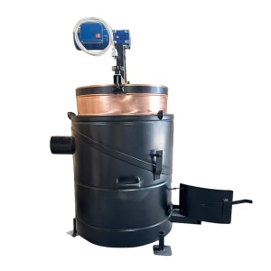 Cazan 100 litri cupru, magiun, zacusca, gem, basculant, cu focar pe lemne și amestecator electric - Img 12