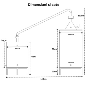 Cazan Tuica, Distilate 150 litri, inox AISI 304, cu robinet evacuare, Toscana Inox - Img 9