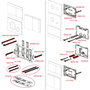 Clapeta de Actionare Alcaplast FLAT-AIR, Aluminiu Anodizat - Img 3