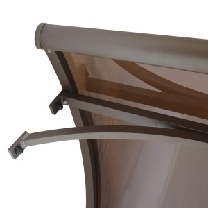 Copertina 90x140 cu Cadru din Aluminiu Negru si Policarbonat Celular Maro - Img 5