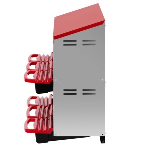 Cuibar otel galvanizat pentru gaini, 6 compartimente, cu tavita colectare oua - Img 3