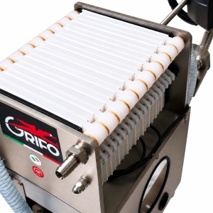 Filtru inox vin cu 20 placi filtrante 20x20 cm, pompa inox si manometru | Grifo FCP20 - Img 2