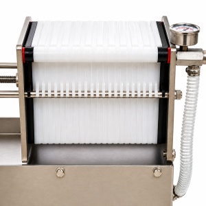 Filtru inox vin cu 20 placi filtrante 20x20 cm, pompa inox si manometru | Grifo FCP20 - Img 11
