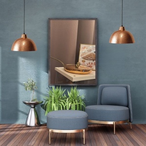 Lustra vintage din cupru CS05CO, finisaj lovitura de ciocan, diametru 30 cm - Img 4