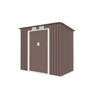 Magazie metalica pentru gradina 201x121x176 cm, maro, usa culisanta dubla