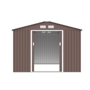 Magazie metalica pentru grădină maro 5 277 x 195 x 203 cm