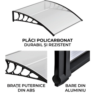 Marchiza copertina din policarbonat, 150x120 cm - Img 9