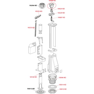 Mecanism de clatire WC Alcaplast cu buton dubla actionare, A08A - Img 3