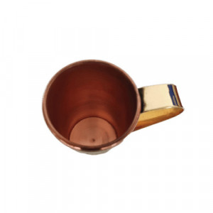 Set 2 Cani Cupru 200 ml Drepte cu Toarta Bronz, Fabricat in Grecia - Img 3