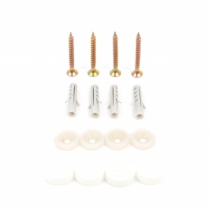 Set fixare oglinda alb