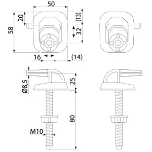 Set prindere P0009-ND capac, pentru WC A60 - Img 2
