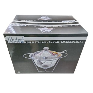 Bol pentru Supă cu Polonic din Sticlă Termorezistentă și Suport – Capacitate 4 Litri - Img 2