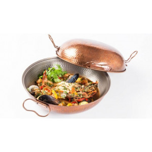 Cataplana din Cupru Ø27cm Vas Dublu Fructe de Mare si Porc 3-4 Persoane - Img 6