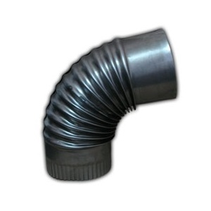 Cot Evacuare Fum, Emailat Negru 120mm - Img 1