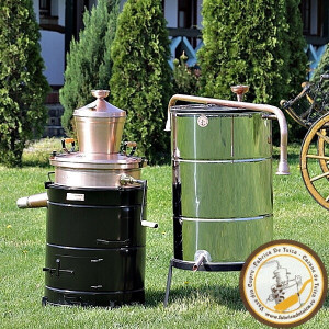 Pachet Promo Cazan 80 litri cu evacuare tip robinet + Kit Motoreductor + Alcoolmetru profesional + Suport alcoolmetru universal - Img 1