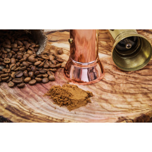 Rasnita din cupru masiv pentru piper si cafea 19.5 cm cu mecanism reglabil inox - Img 3