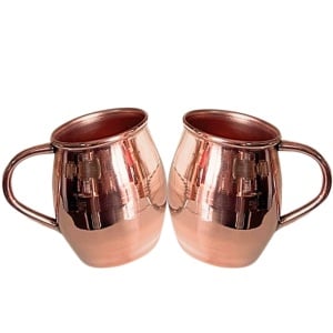 Set Rezervor 8 L + 2 Cani 400 ml din Cupru Lucios pentru Apa, Ayurveda - Img 3